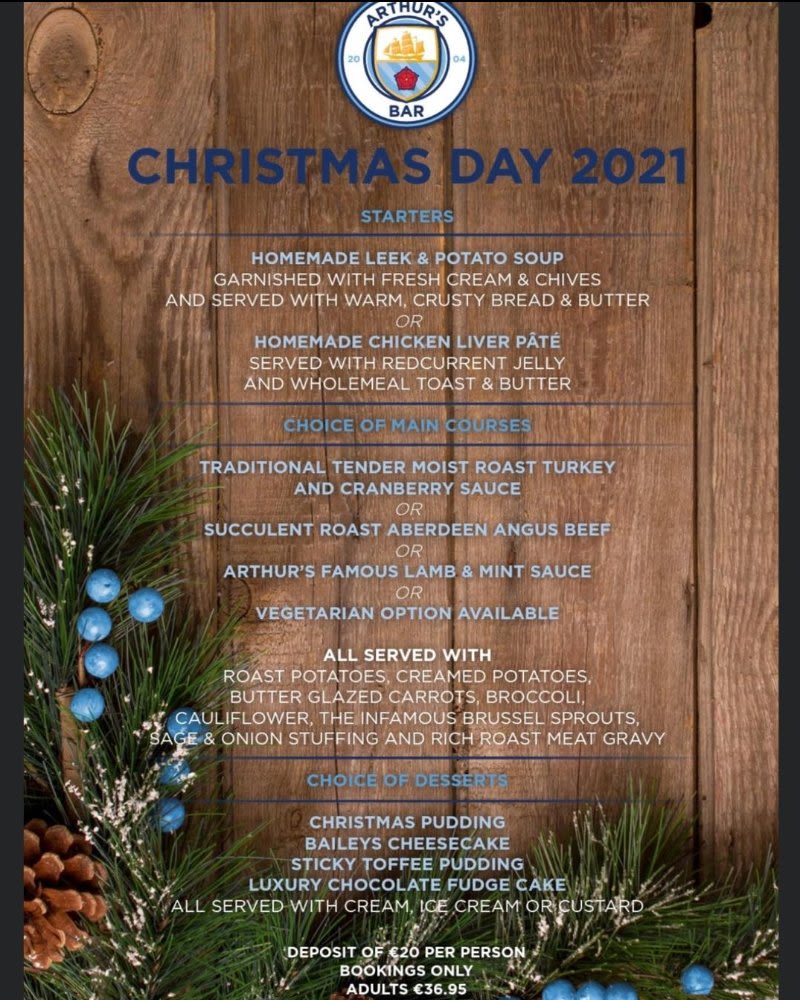 arthur bar puerto del carmen menú navidad navidad 2021 lanzarote