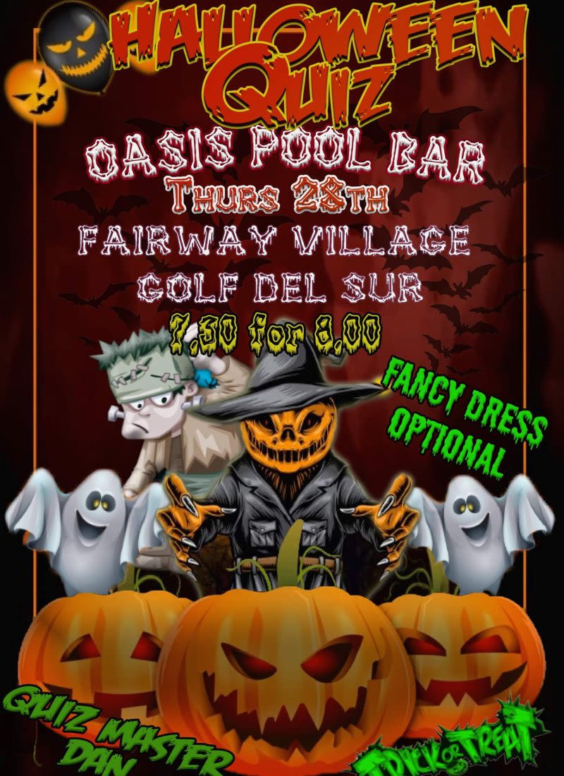 Halloween tenerife 2021 canarias oasis pool bar