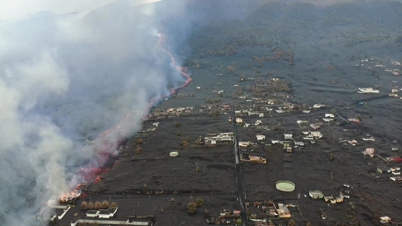 volcán la palma destruye el cementerio de islas canarias en españa